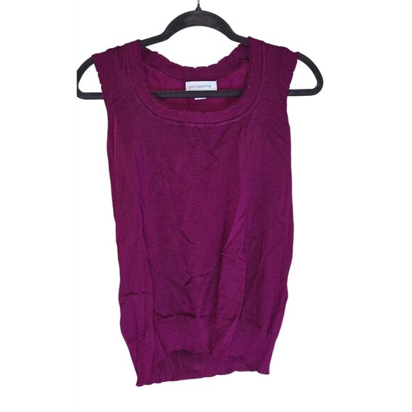 Liz Claiborne Womens Sleeveless Knit Sweater Top Madrid Rose Size S - Picture 1 of 6